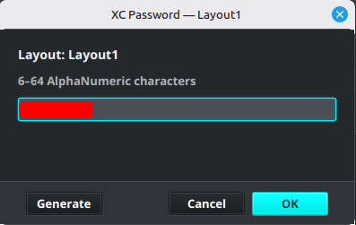 Desktop XC password dialog