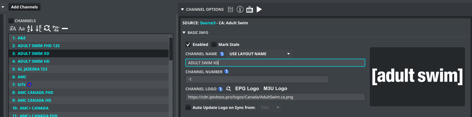 Layout Editor: custom layout channel name