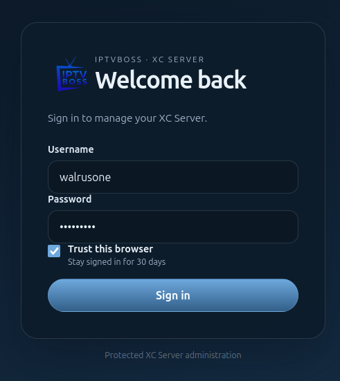 Server Console login