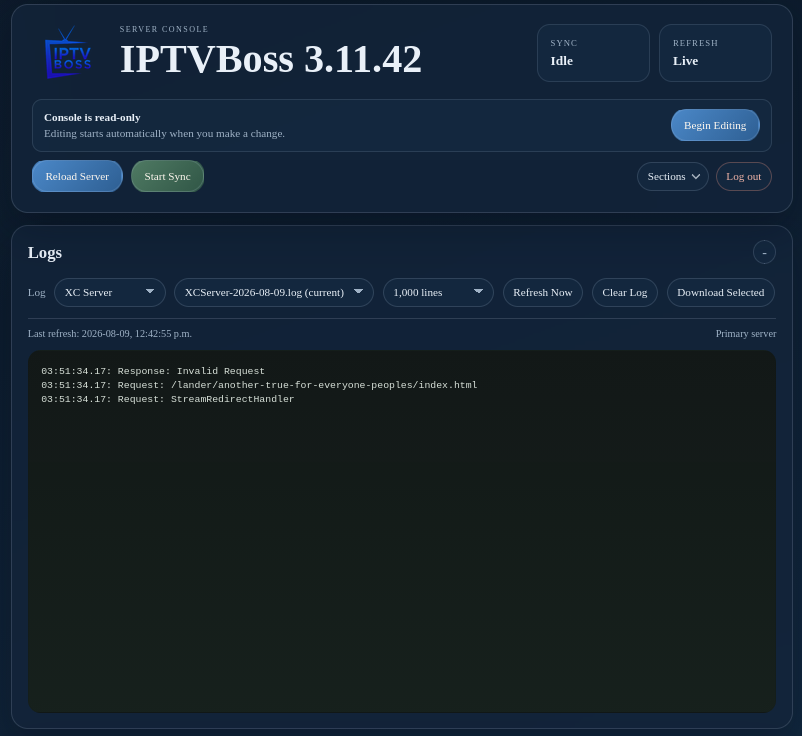 Server logs