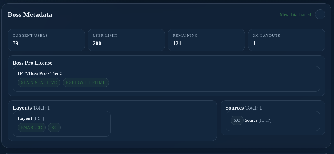 Boss metadata