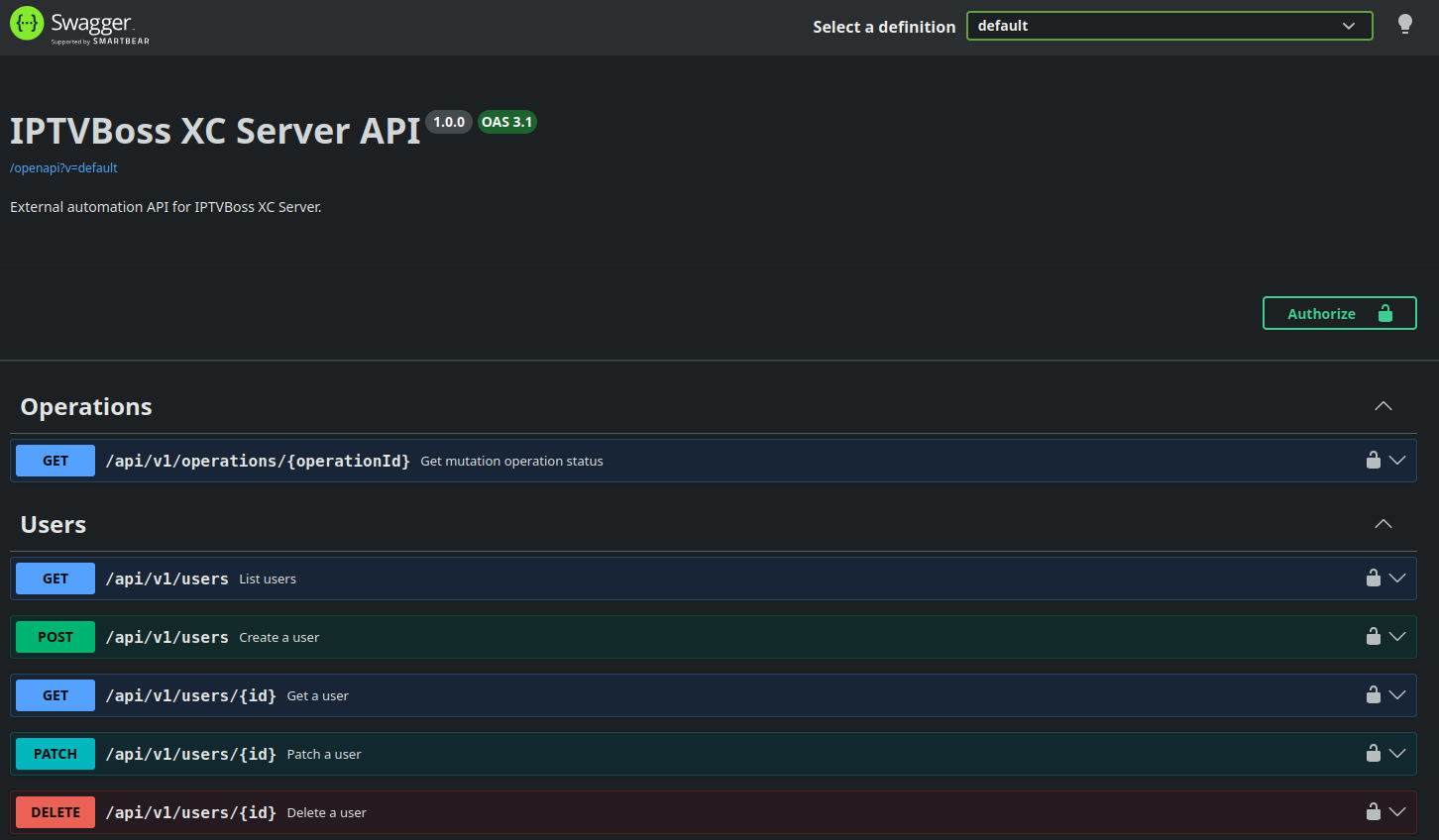 Swagger API documentation