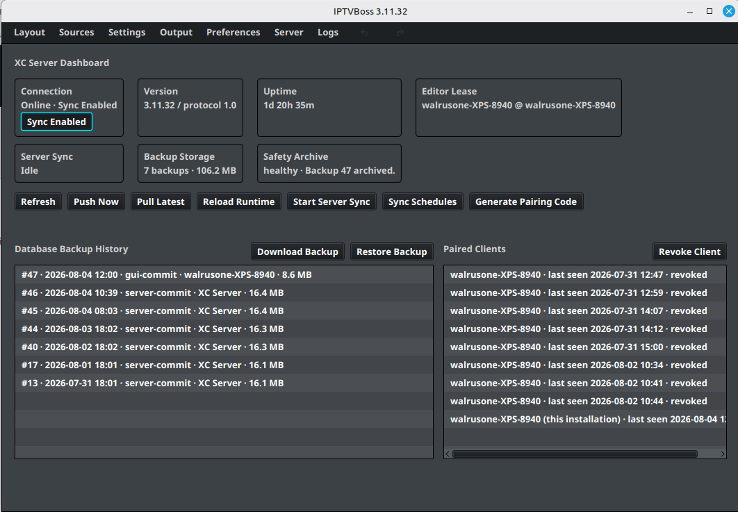 GUI Server Dashboard