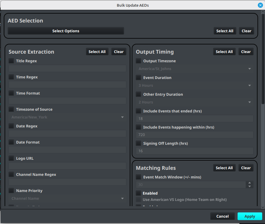 AED bulk updater